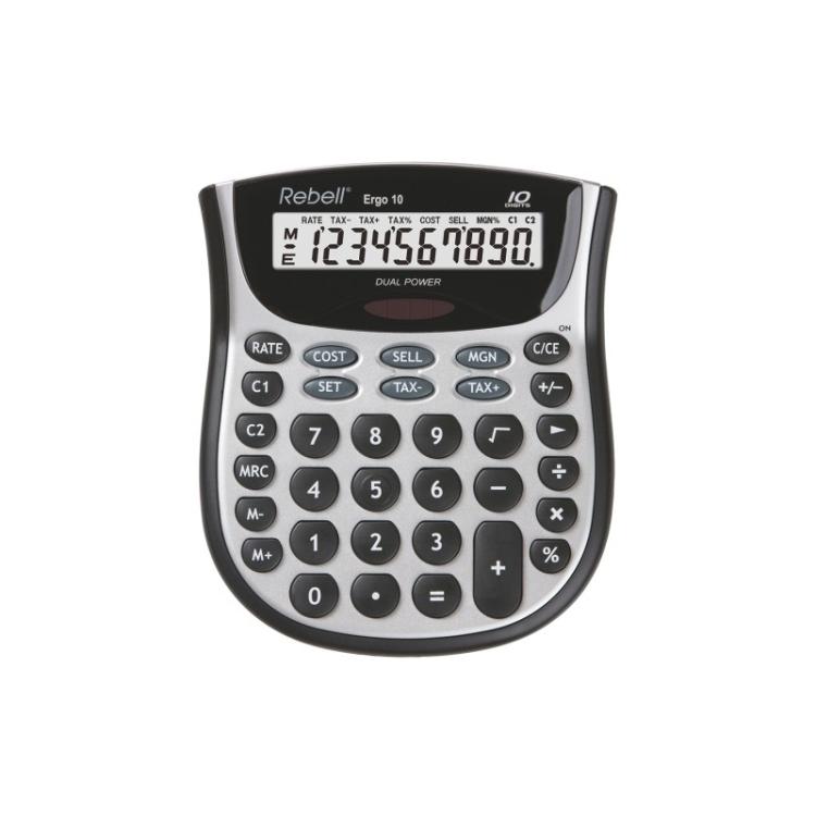 Rebell - CALCULADORA SOBR.REBELL 10 DIG. ERGO 10