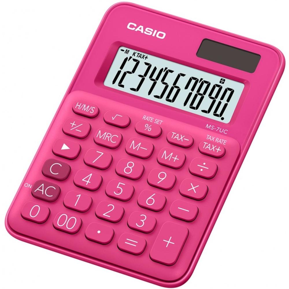 Casio - MS-7UC calculadora Escritorio Pantalla de calculadora Rojo