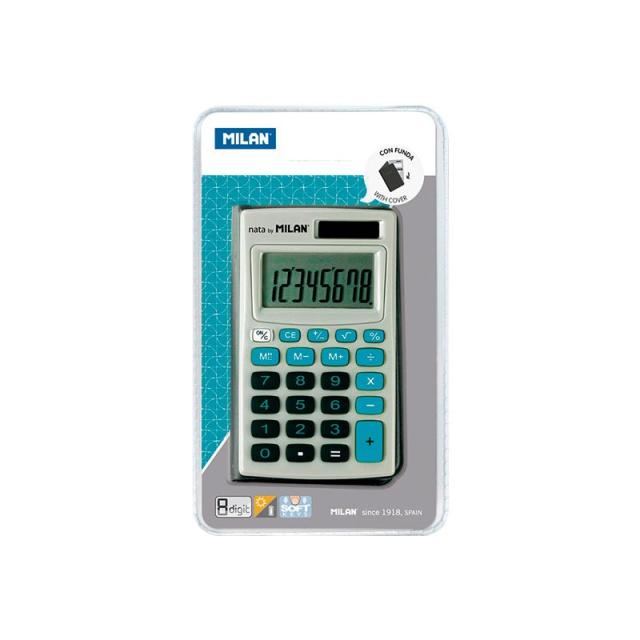 Milan - CALCULADORA 8 DIG. FUNDA TECLAS AZ MILAN 150208BBL