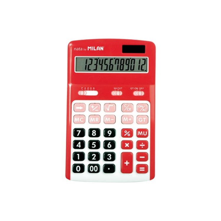 Milan - BLISTER CALCULADORA MILAN 12 DIG ROJO 150712RBL