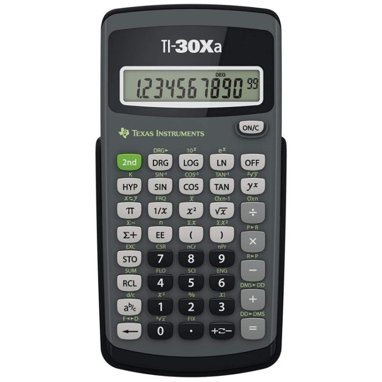 Texas Instruments - TI-30Xa calculadora Bolsillo Calculadora científica Negro, Gris