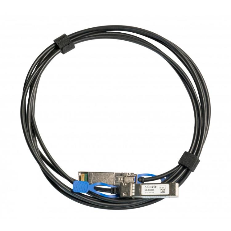 Mikrotik - XS+DA0003 Cable de fibra óptica e InfiniBand 3 m SFP/SFP+/SFP28 Negro