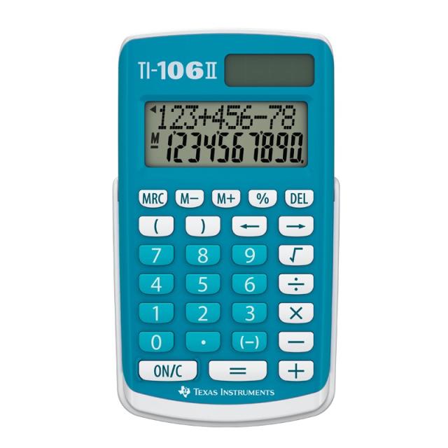 Texas Instruments - TI 106-II calculadora Bolsillo Calculadora básica Azul, Blanco