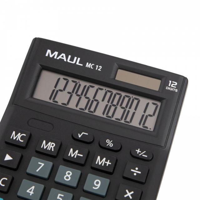 MAUL - MC 12 calculadora Bolsillo Pantalla de calculadora Negro