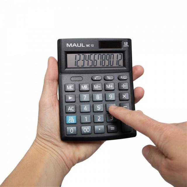 MAUL - MC 12 calculadora Bolsillo Pantalla de calculadora Negro