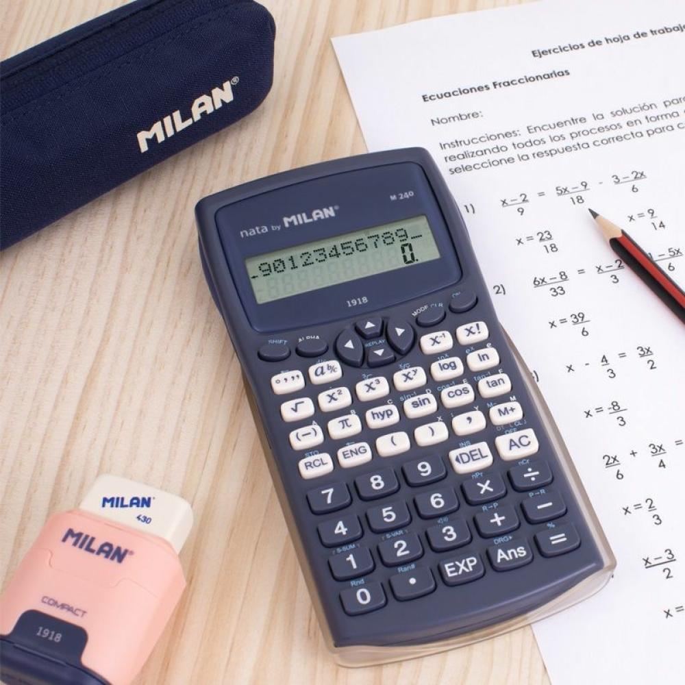 Milan - Blíster calculadora científica M240 rosa, Edición + - 159110SNCBBL