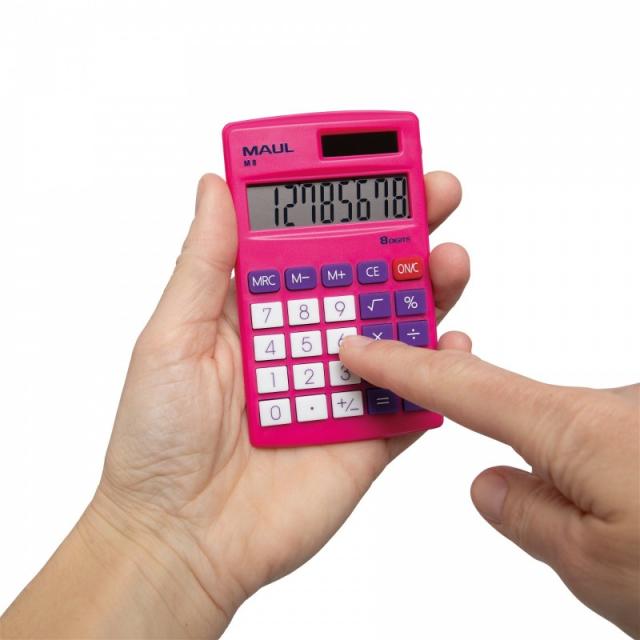 MAUL - M 8 calculadora Bolsillo Calculadora básica Rosa