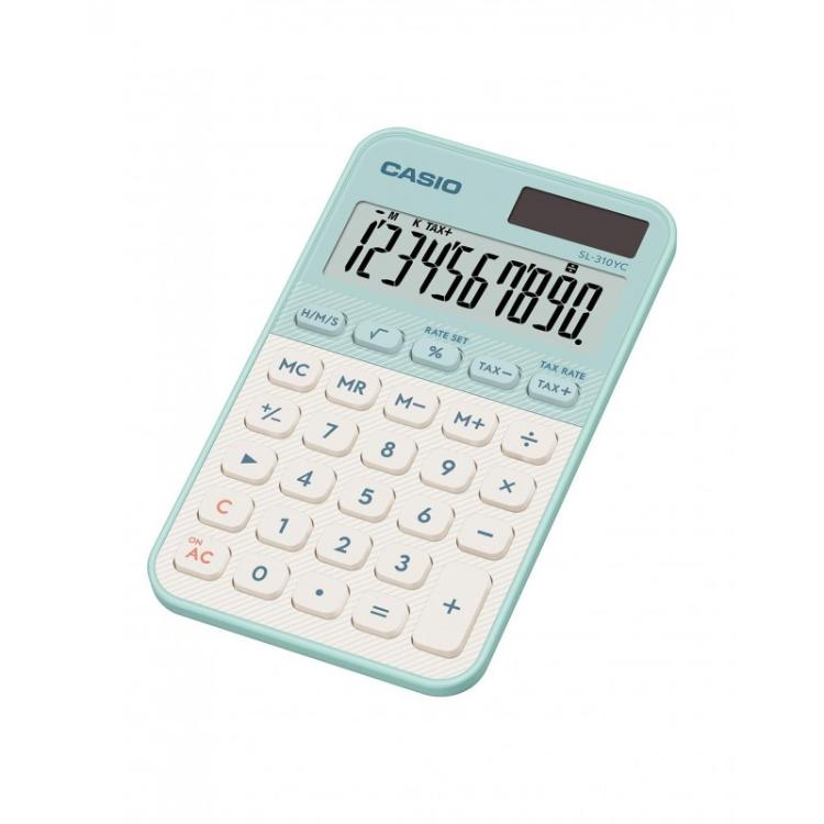 Casio - SL-310YC calculadora Bolsillo Calculadora básica Verde claro
