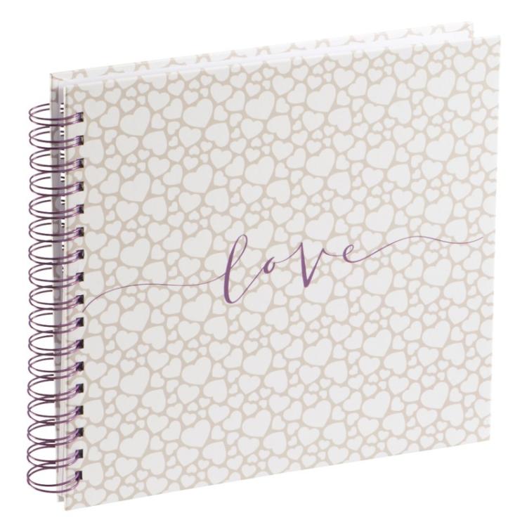 Hama - Romance álbum de foto y protector Beige, Blanco 80 hojas 10 x 15