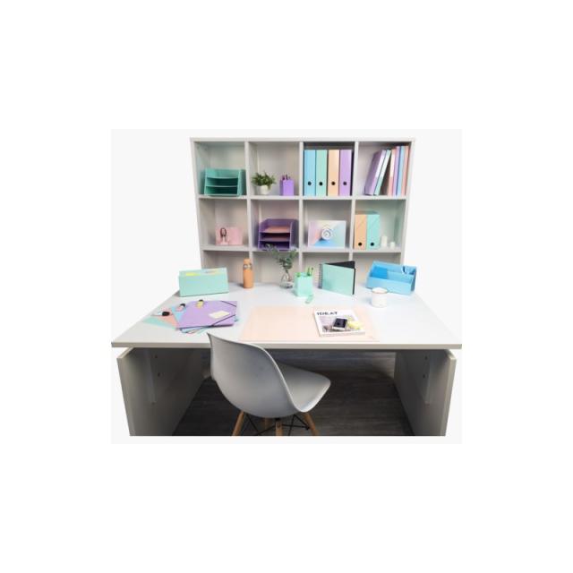 Exacompta - 60196D protector de escritorio Cartón Azul, Coral, Verde, Mauve