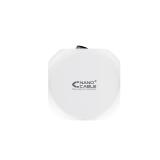 Nanocable - Base de 3 enchufes con 4 USB''s (2 USB A + 2 USB-C), con interruptor