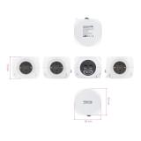 Nanocable - Base de 3 enchufes con 4 USB''s (2 USB A + 2 USB-C), con interruptor