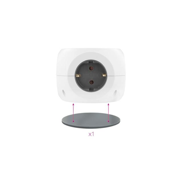 Nanocable - Base de 3 enchufes con 4 USB''s (2 USB A + 2 USB-C), con interruptor