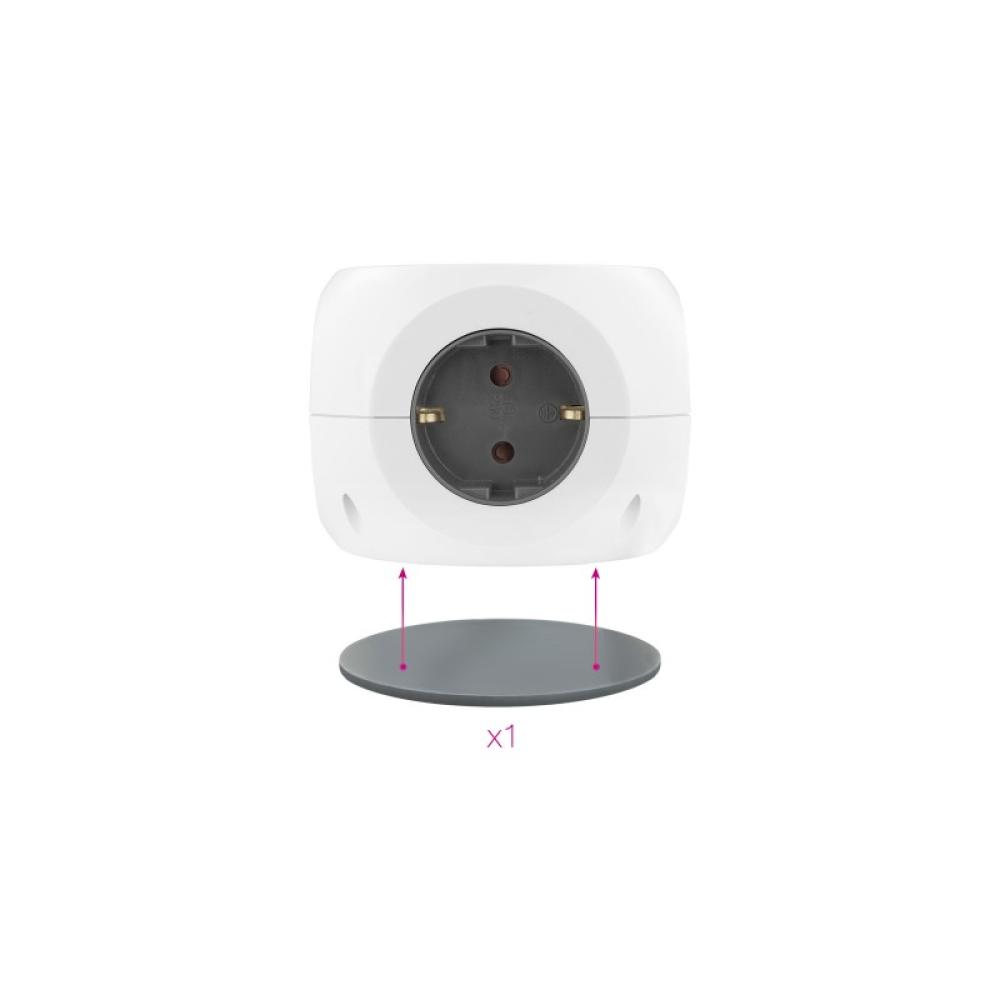 Nanocable - Base de 3 enchufes con 4 USB''s (2 USB A + 2 USB-C), con interruptor