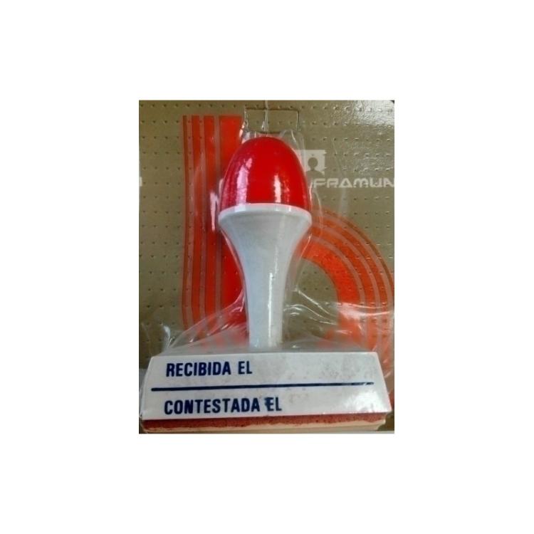 FRAMUN - SELLO MANUAL RECIBIDA EL,CONTESTADA EL - Pack de 6 unidades