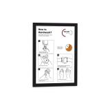 Durable - 4872-01 marco magnético A4 Negro