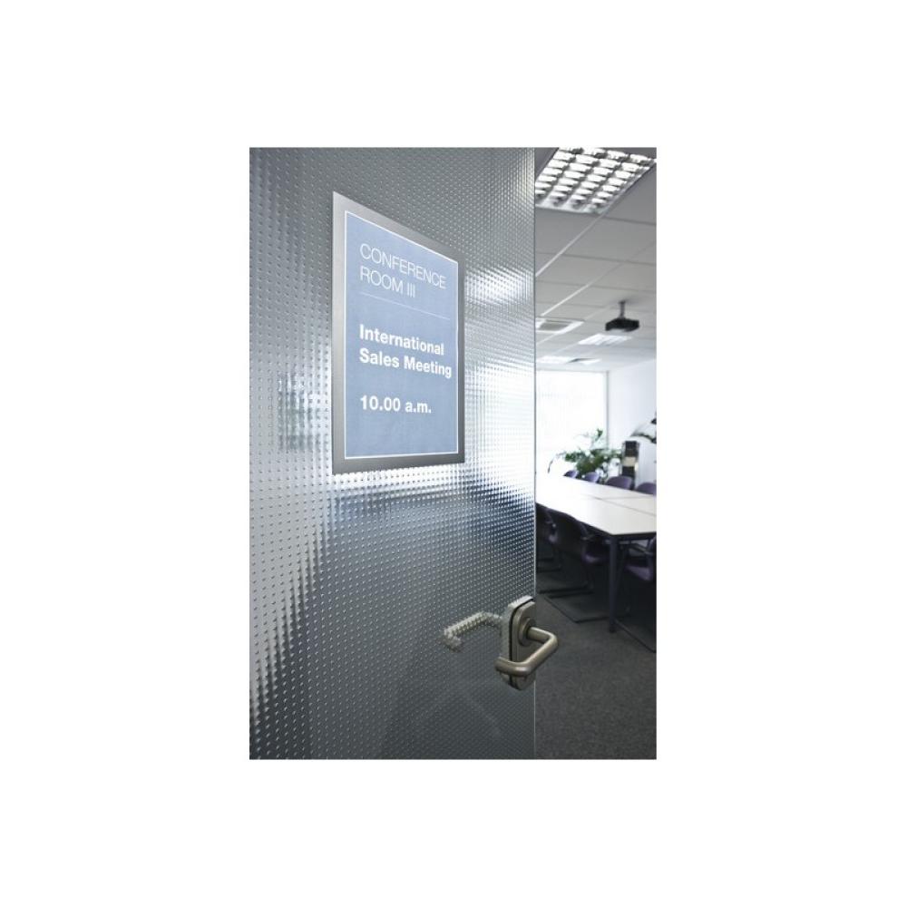 Durable - 4872-23 marco magnético A4 Plata