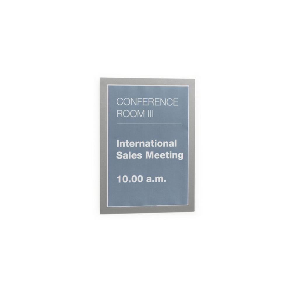 Durable - 4872-23 marco magnético A4 Plata