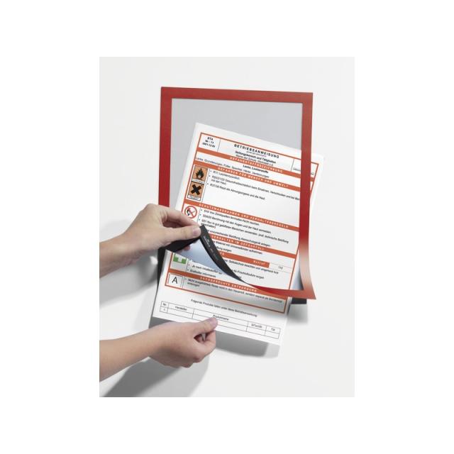 Durable - 4872-03 marco magnético A4 Rojo