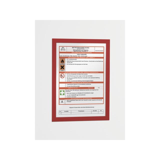 Durable - 4872-03 marco magnético A4 Rojo