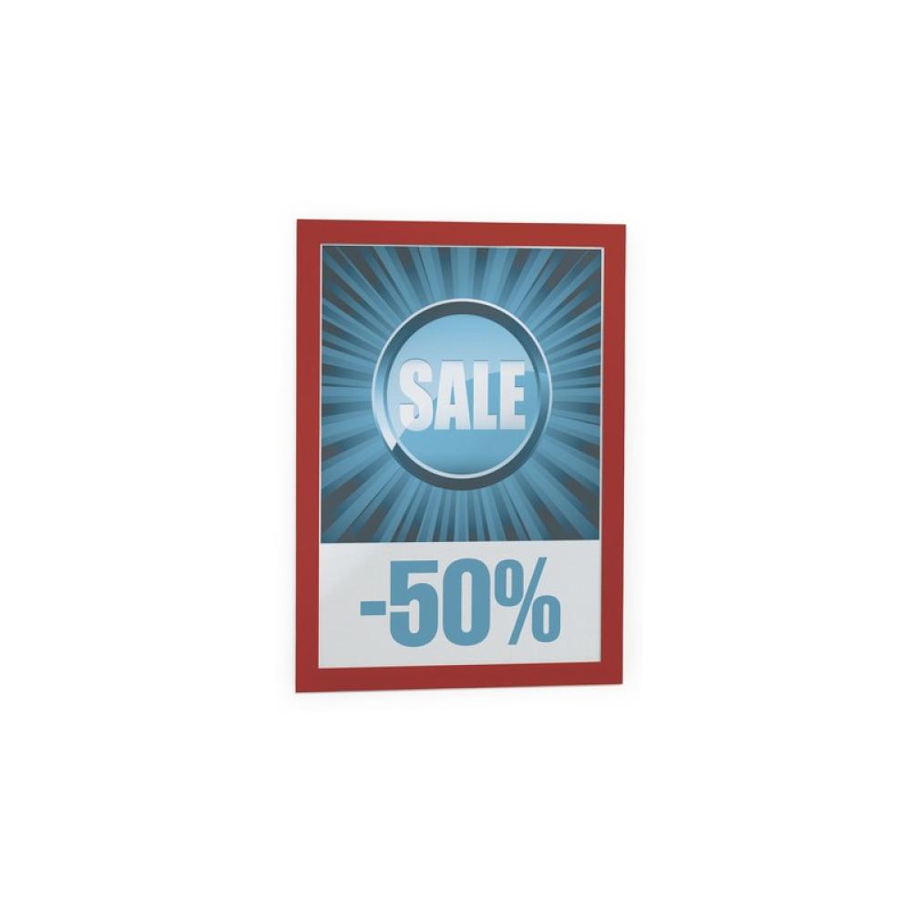 Durable - 4872-03 marco magnético A4 Rojo