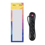 Nanocable - Regleta de enchufes de 6 tomas con interruptor, 1.4 metros Negra