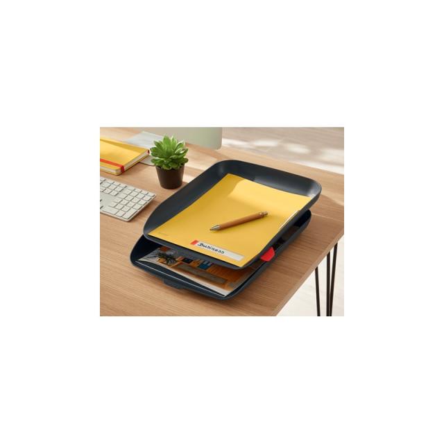 Leitz - 53581089 bandeja de escritorio/organizador Poliestireno (PS) Negro