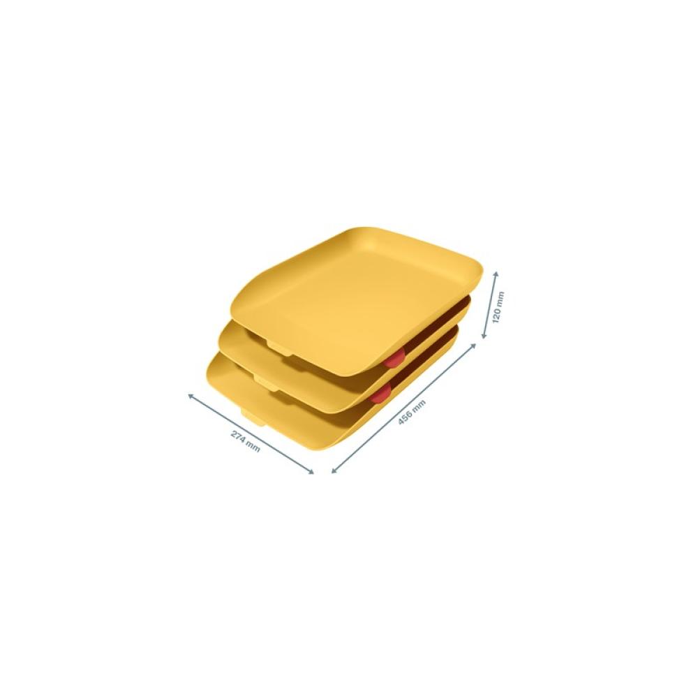 Leitz - 53582019 bandeja de escritorio/organizador Poliestireno (PS) Amarillo