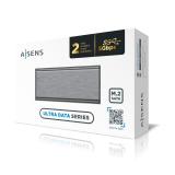 AISENS - Caja Externa M.2 (NGFF) ASM2-007GRY SATA A USB3.1 Gen1, Gris