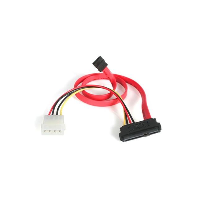 StarTech.com - Adaptador Cable de 45cm Divisor SAS 29 Pines a Molex Macho LP4 y SATA - SFF-8482