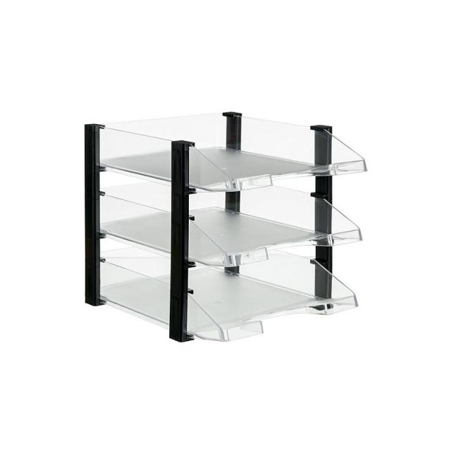 Archivo 2000 - 704 CS TP bandeja de escritorio/organizador Negro, Transparente