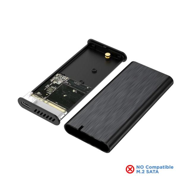 AISENS - Caja Externa M.2 (NGFF) ASM2-008B NVMe a USB3.2 Gen2, Negra
