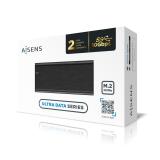 AISENS - Caja Externa M.2 (NGFF) ASM2-008B NVMe a USB3.2 Gen2, Negra