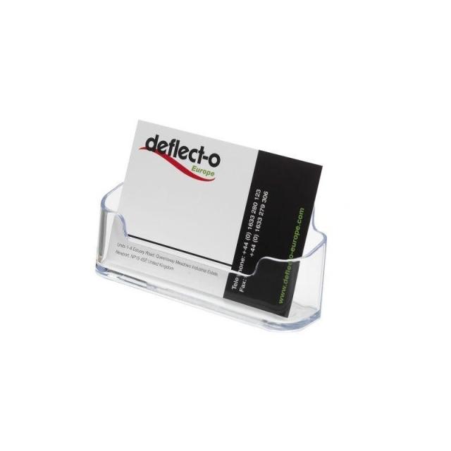 Deflecto - DEFLECTO PORTATARJETAS DE SOBREMESA HORIZONTAL CON 1 COMPARTIMENTO 45X95X35 MM