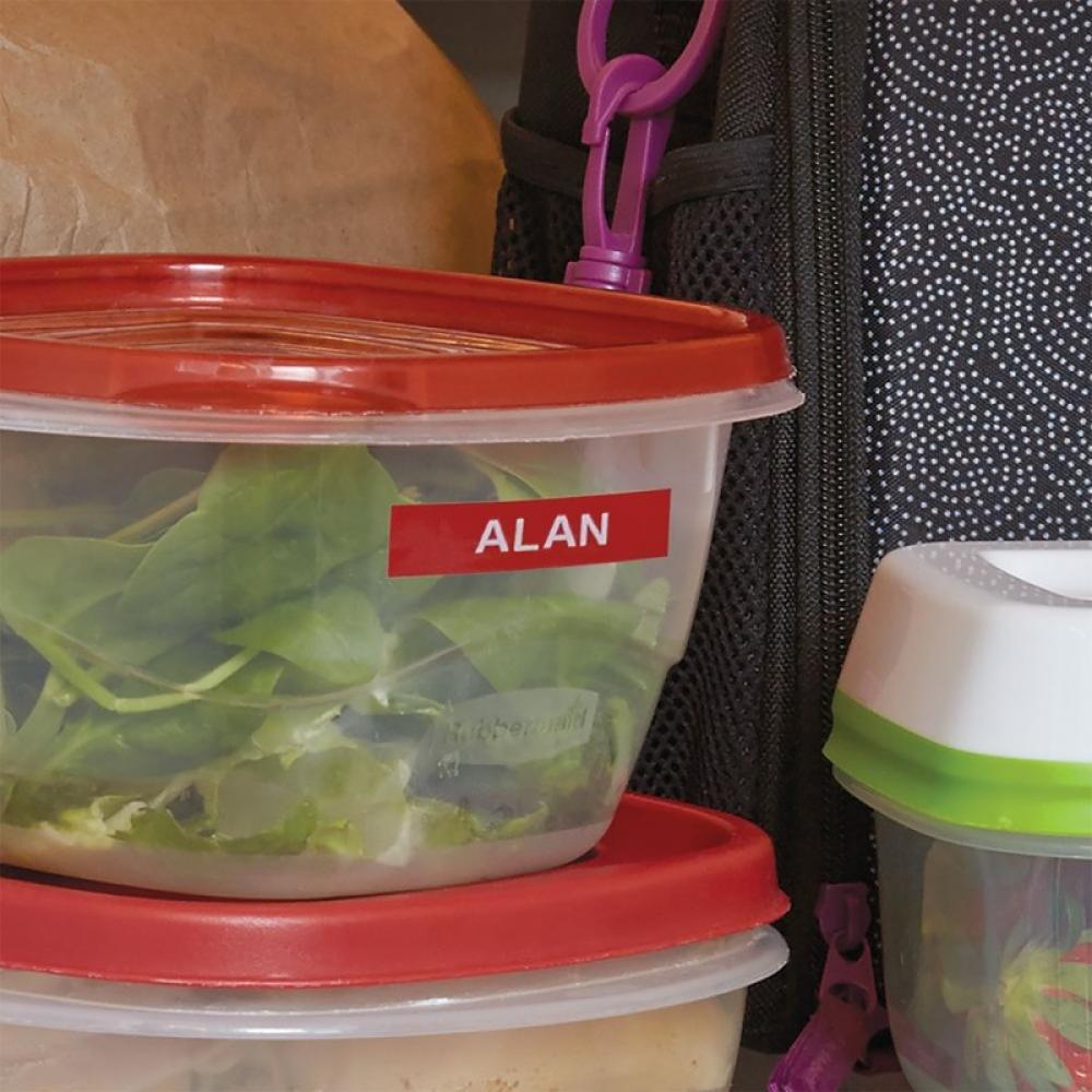 DYMO - D1 - Etiquetas Durable - Blanco sobre rojo - 12mm x 7m