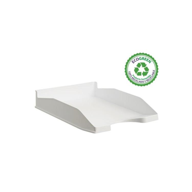 Archivo 2000 - ARCHIVO 2000 BANDEJA ECOGREEN APILABLE 3 POSICIONES 345X255X60MM RECICLADO BLANCO PASTEL 742 BL PS Pack 6 Unid.