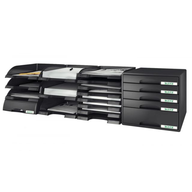 Leitz - 52272095 bandeja de escritorio/organizador Plástico Negro