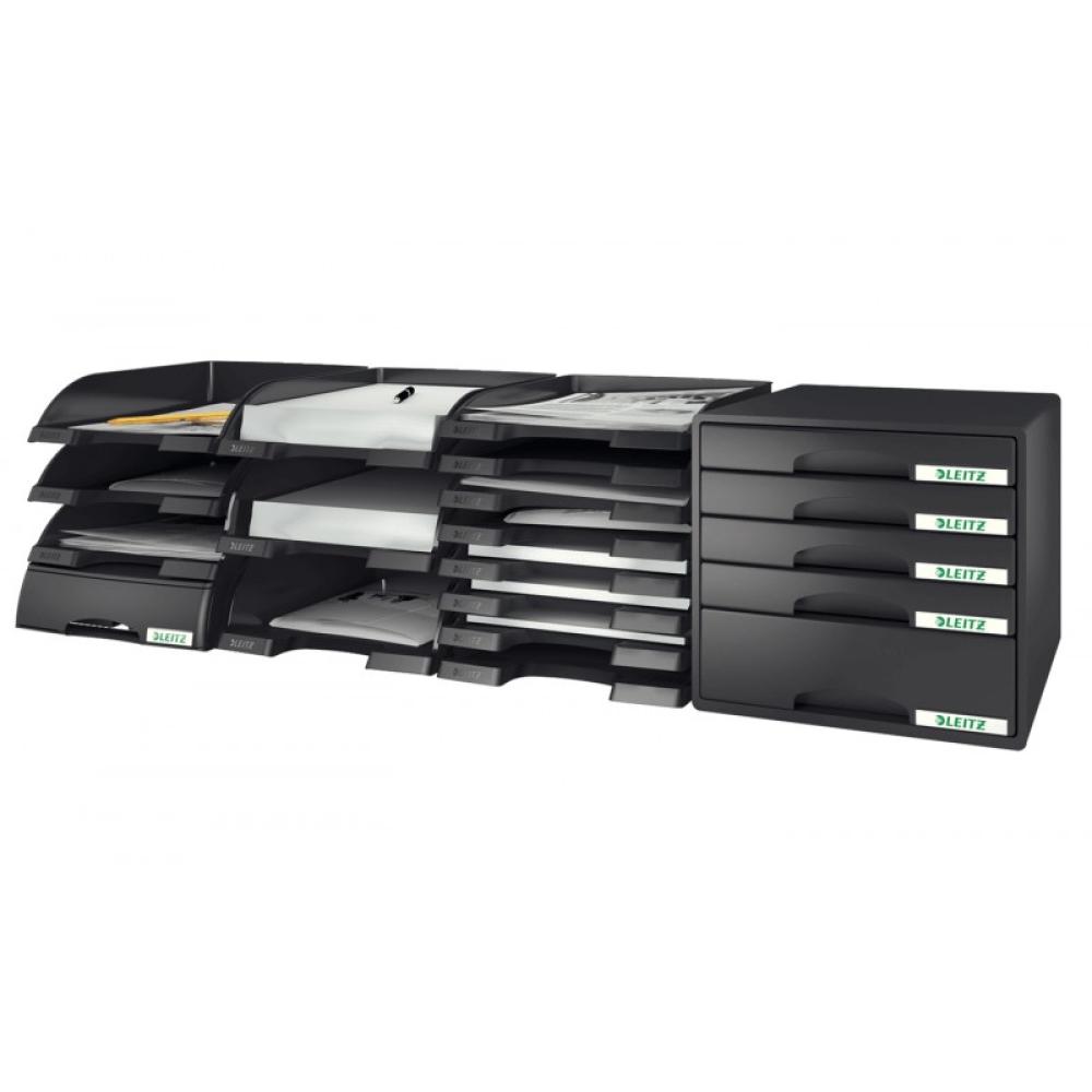 Leitz - 52272095 bandeja de escritorio/organizador Plástico Negro