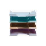 Exacompta - 113296S Poliestireno (PS) Azul, Color menta, Naranja, Violeta