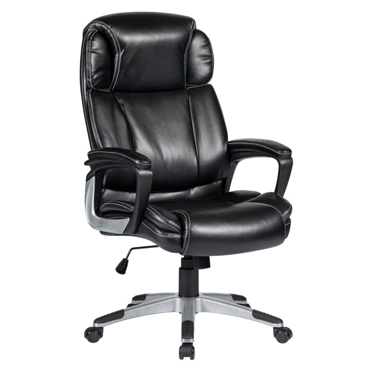 Sillón de oficina CÓRDOBA, alto, gas, basculante, similpiel negra