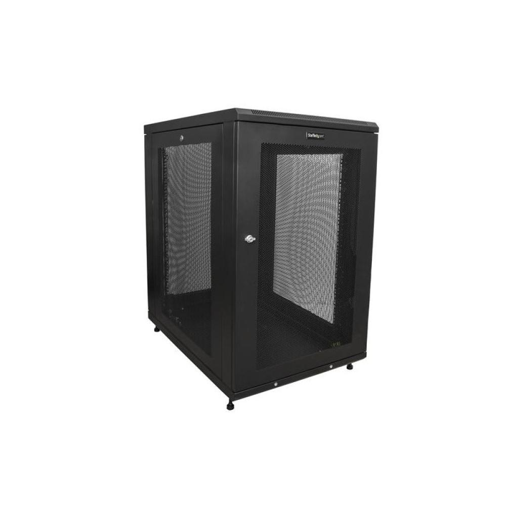 StarTech.com - Armario Rack para Servidores 18U 19" 4 Columnas - Rack de Servidores con Cerradura y Seguro - Rack co - RK1833BKM