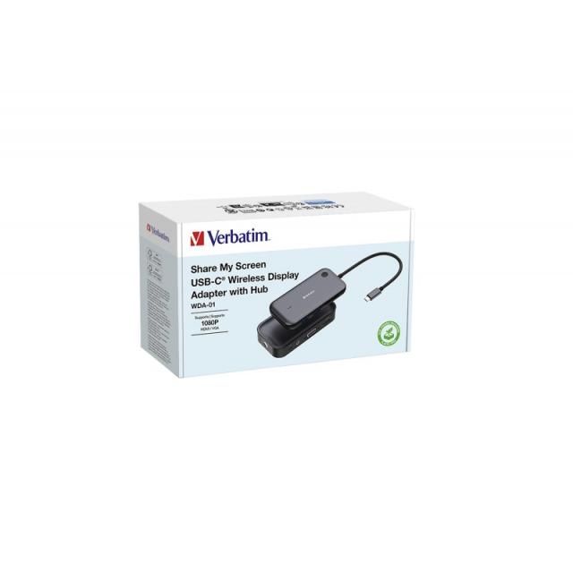 Verbatim - 32146 adaptador de pantalla inalámbrico USB Full HD Escritorio