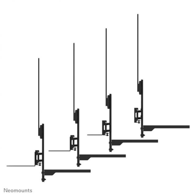 Neomounts - AV60-500BL Kit compuesto por barra de videoconferencia y soporte para ordenador portátil 43-110" - VESA - máx 8 kg -