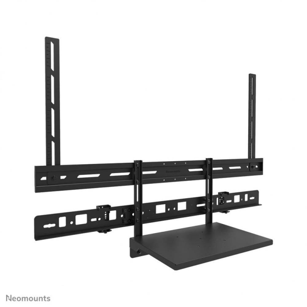 Neomounts - AV60-500BL Kit compuesto por barra de videoconferencia y soporte para ordenador portátil 43-110" - VESA - máx 8 kg -