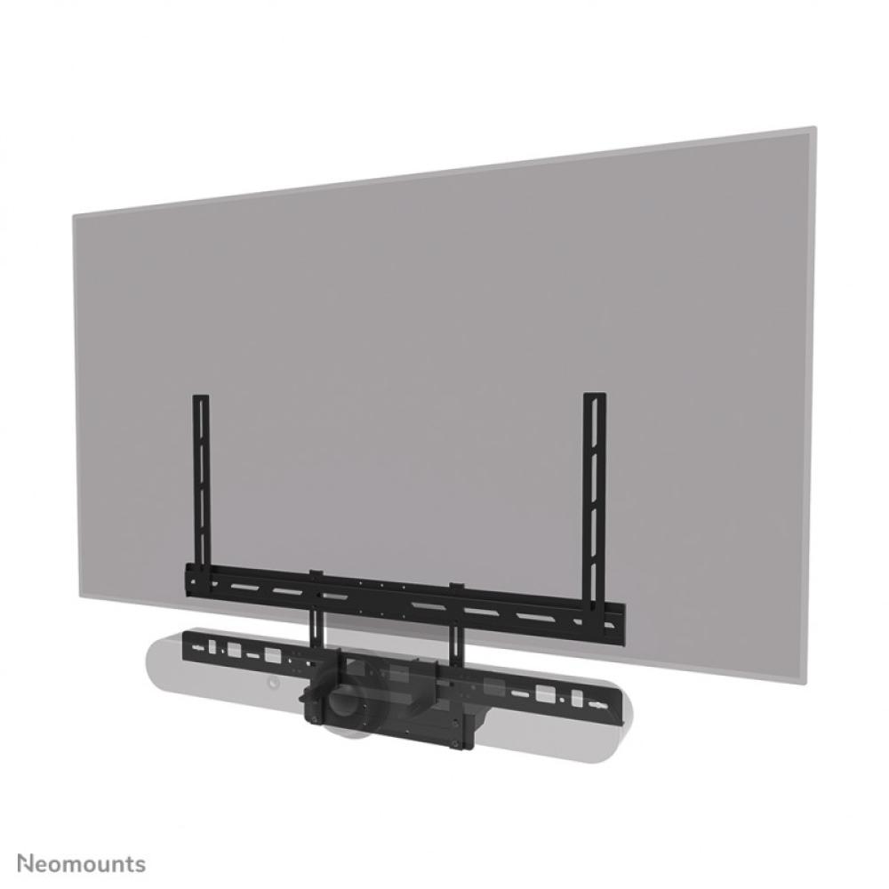 Neomounts - AV60-500BL Kit compuesto por barra de videoconferencia y soporte para ordenador portátil 43-110" - VESA - máx 8 kg -