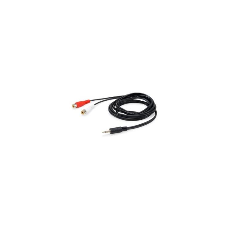 Equip - 147093 cable de audio 250 m 2 x RCA 3,5mm Negro