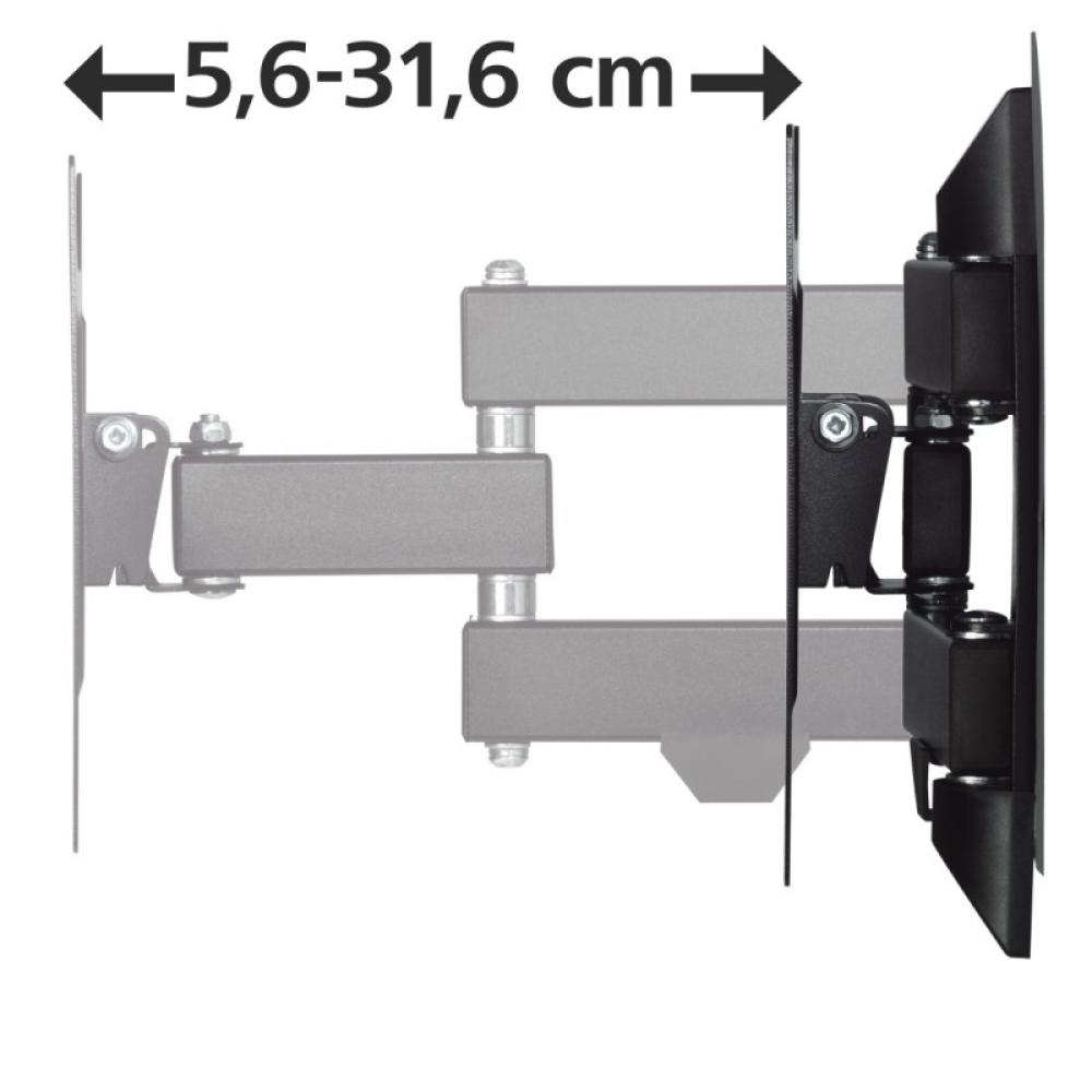 Hama - Soporte de Pared para televisores de 19 a 48", 2 brazos, Giratorio 180°, inclinable +5°/-12°, para televisores de hasta 2