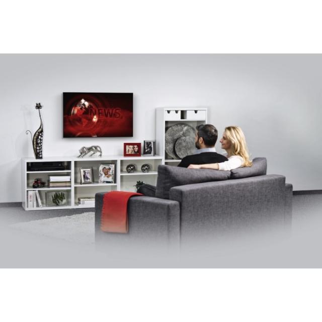 Hama - Soporte de pared fijo para pantalla plana de 19" a 48" (para TV de hasta 25kg, VESA 200x200), Negro