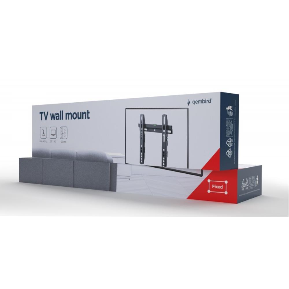 Gembird - WM-42F-02 soporte para TV 106,7 cm (42") Negro