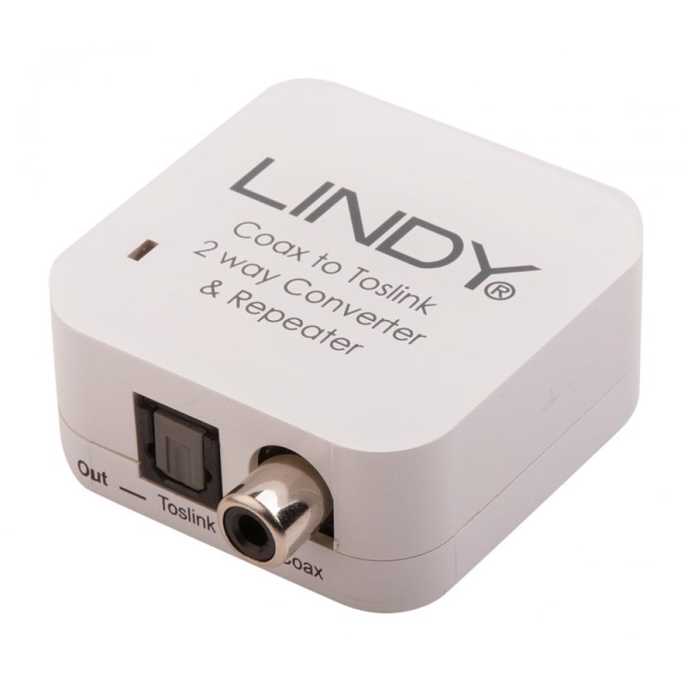 Lindy - 70411 cambiador de género para cable Toslink RCA Blanco